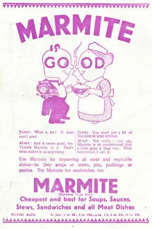 Images Dated 27th February 2020: Marmite advert from theatre programme 1933