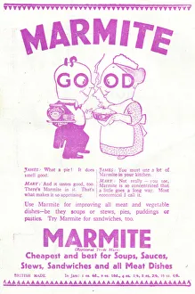 Images Dated 27th February 2020: Marmite advert from theatre programme 1933