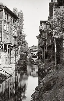 Srinagar Prints: On the Marqual Canal Srinagar, India