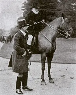 The Marquess of Downshire on horseback