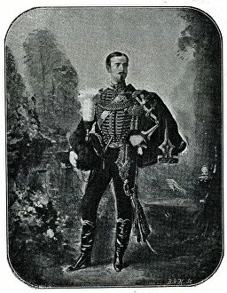 Revue Collection: Marquis Philippe de Massa in uniform
