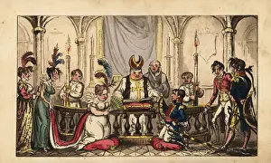Bonaparte Prints: Marriage of Napoleon and Josephine at Notre Dame, 1804