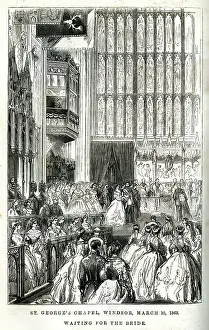 Crinolines Prints: Marriage of Prince and Princess of Wales, St George's Chapel