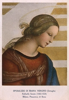 The Marriage of the Virgin (detail of Mary) by Raphael The Marriage of the Virgin (detail of Mary) by Raphael