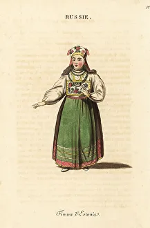 Librairie De Gide Fils Prints: Married woman of Estonia, 18th century