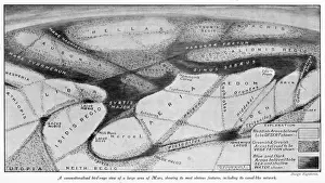 Planets Prints: Mars Canals