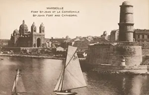 Marseille, France - Fort St Jean and the Cathedral