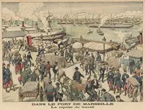 Bustling Prints: Marseille / Harbour 1904