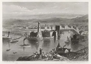 C1840 Prints: Marseille / Harbour C1840