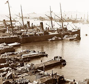 Marseilles Prints: Marseilles harbour, France