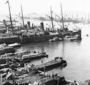 Marseilles harbour France probably 1920s