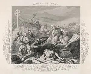 Saracens Prints: Martel Defeats Saracens