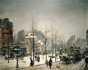 Clichy Prints: MARTI i ALSINA, Ramon (1826-1894). Snowy Boulevard
