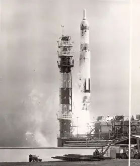 Titan Prints: Martin SM-68 Titan ICBM shortly after launch