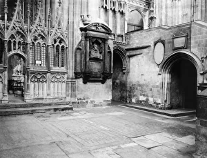 Becket Gallery: The Martyrdom, the place within (below the wall plaque) Canterbury Cathedral