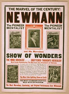 The marvel of the century! Newmann and his marvelous show of The marvel of the century! Newmann and his marvelous show of