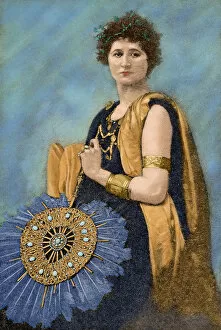 Hermione Collection: Mary Anderson in the role of Hermione, wife of Pyrrhus