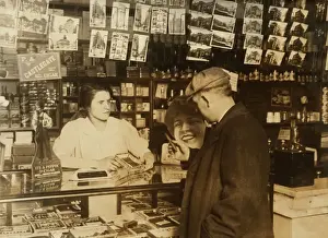 Cigars Prints: Mary Creed, 14 years old. Selling cigars in store of Mrs. Br