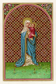 Madonna Prints: Mary Holding her Baby