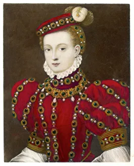 Queen Gallery: Mary, Queen of Scots in a red costume
