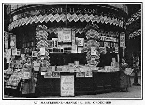 Bookstall Prints: Marylebone station Bookstall