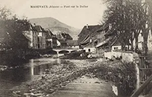 Alsace Prints: Masevaux, Alsace, France - Bridge over the Doller River