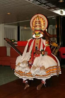 Mask dancer in Kerala, India