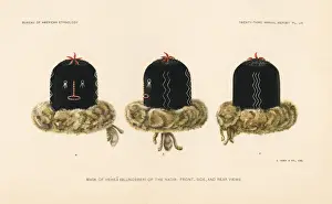 Ethnology Prints: Mask of the Hehea (Blunderer) of the Nadir, Zuni nation