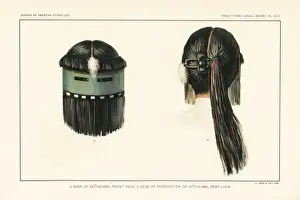 Mask of Ko thlama, and rear view of the head