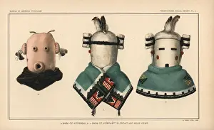 Mask of Ko yemshi a, and mask of Ko mokat si