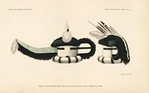 Ethnology Prints: Mask of the Sayatasha, Rain Priest of the North, Zuni Nation