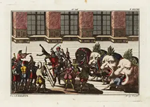 Spalart Prints: Twenty masked musicians and dancers emerge