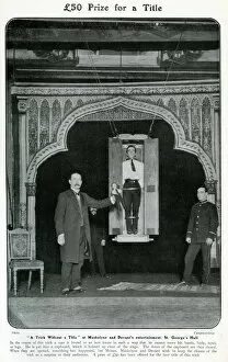 Magicians Gallery: Maskelyne and Devant performing trick 1906