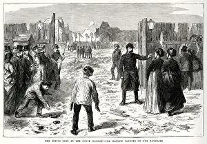 Communards Prints: Masonic Banners on the Paris Ramparts; Paris Commune 1871