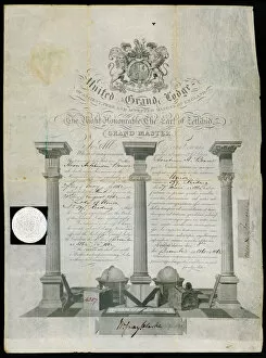 Societies Collection: Masonic Certificate