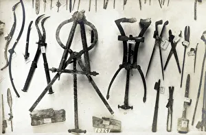 Displayed Prints: Masonry and sculpture tools and equipment