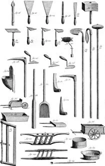 Images Dated 24th October 2011: Masonry Tools 18th C