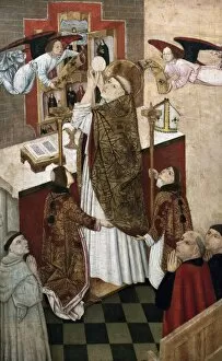 Mass of St. Martin. 15th c. Castilian school