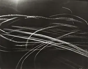 Trails Prints: A Mass of White Contrails of Bomber at High-Altitude Dur?