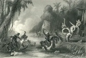 Violence Prints: Massacre in the boats off Cawnpore (Kanpur)