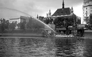 Massey Shaw fireboat at Blackfriars river fire station
