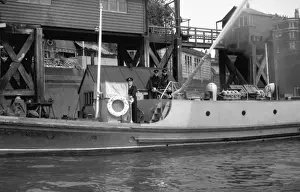 Blackfriars Prints: Massey Shaw fireboat at Blackfriars river fire station