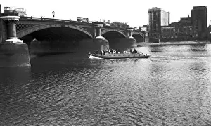 Fireboats Prints: Massey Shaw fireboat on River Thames, London