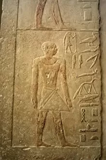 Afrca Gallery: Mastaba of Nefer and Kahay. Male figure. Relief. Egypt