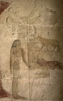 Mastaba of Nefer and Kahay. Relief. Female figure standing w