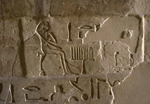 Afrca Gallery: Mastaba of Nefer and Kahay. Relief. Hieroglyphic depicting t