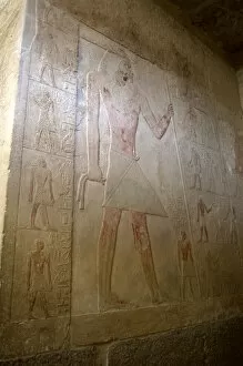 Images Dated 22nd November 2003: Mastaba of Ptahhotep and Akhethotep. Polychrome relief. Egyp