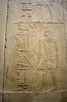 Images Dated 22nd November 2003: Mastaba of Ptahhotep and Akhethotep. Polychrome relief. Egyp