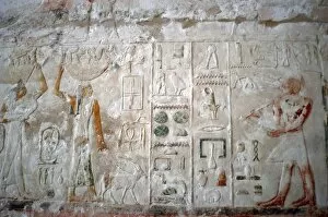 Images Dated 22nd November 2003: Mastaba of Ptahhotep and Akhethotep. The transport of offeri