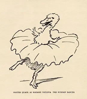 Pavlova Prints: Master Quack the duck dressed as a ballerina